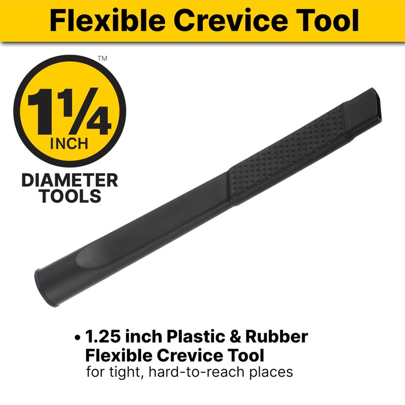 SHOPVAC Shop-Vac 9017900 Flexible Crevice Tool, 1.25 Inch Diameter x 12 Inch Length, Accessing Tight Spaces and Corners, (1-Pack) - Image 2